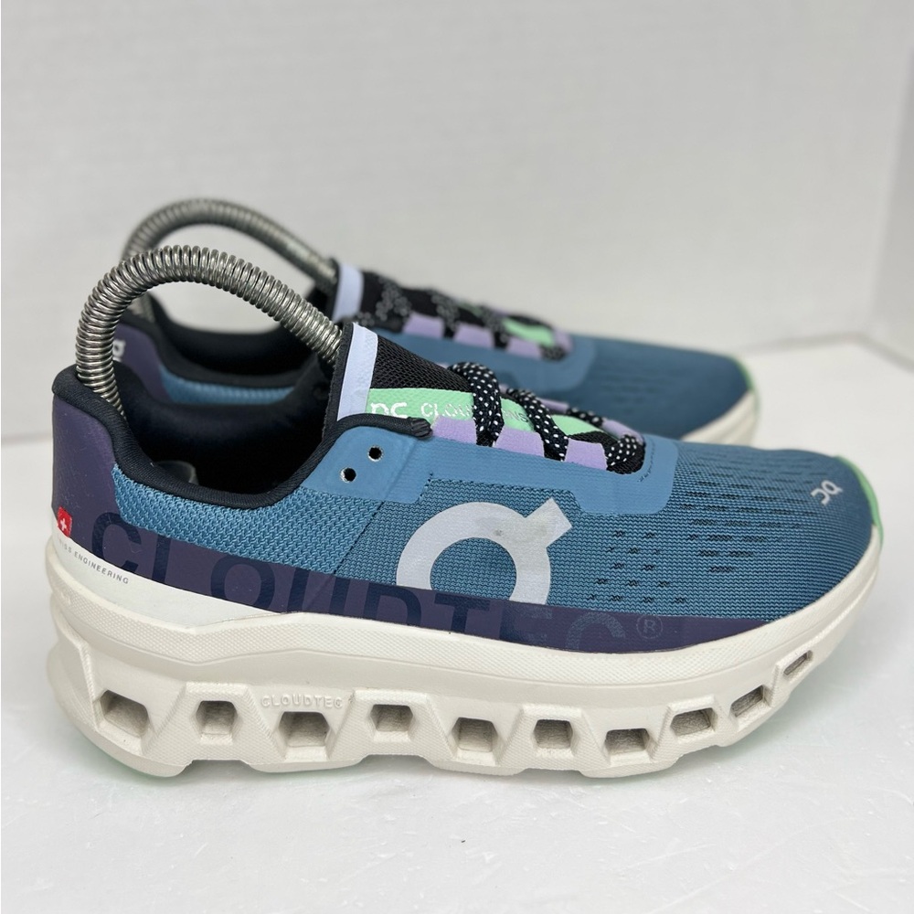 On Cloudmonster Womens Size 6M Dust/Vapor 61.98081 Worn 1x Indoors 99% New - Picture 4 of 16
